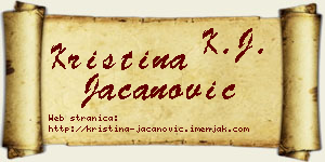 Kristina Jacanović vizit kartica